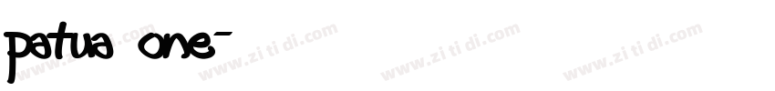 patua one字体转换